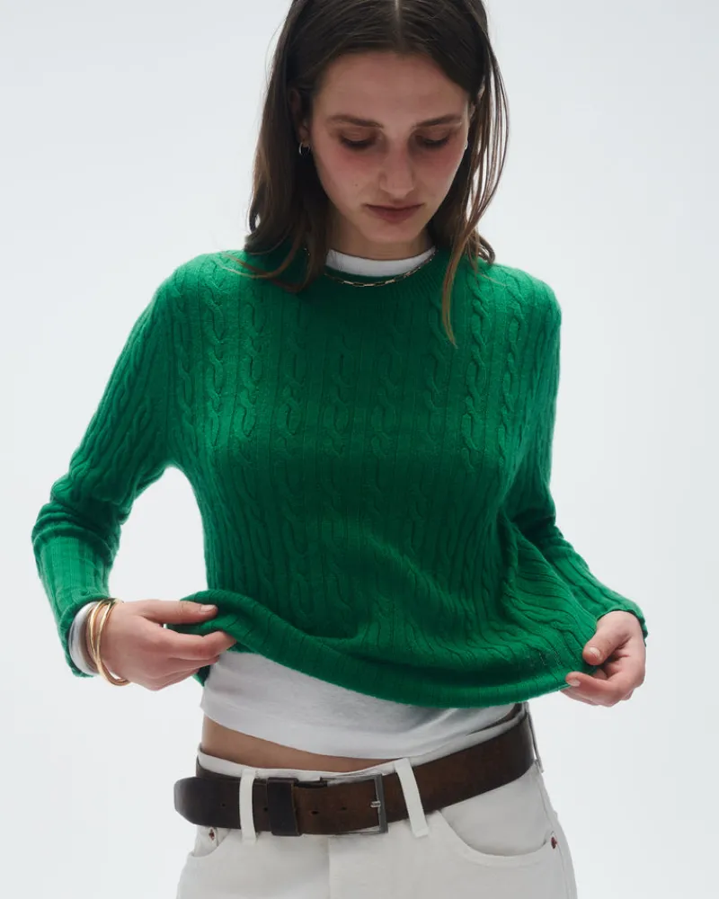 Women Guest In Residenc Tops & Sweaters>Cable Shrunken Crew