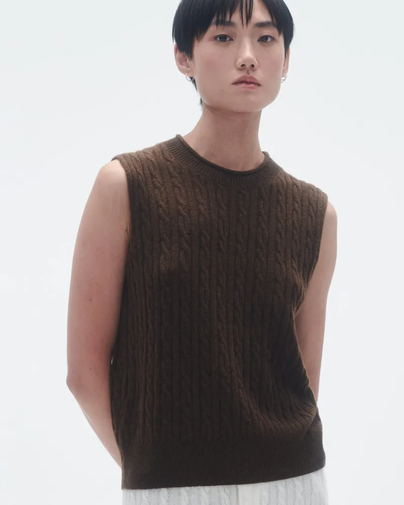Women Guest In Residenc Tops & Sweaters>Cable Vest In Cashmere
