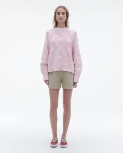 Women Guest In Residenc Tops & Sweaters>Checker Cozy Crew