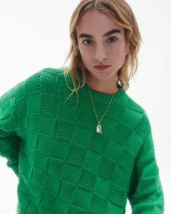 Women Guest In Residenc Tops & Sweaters>Checker Cozy Crew