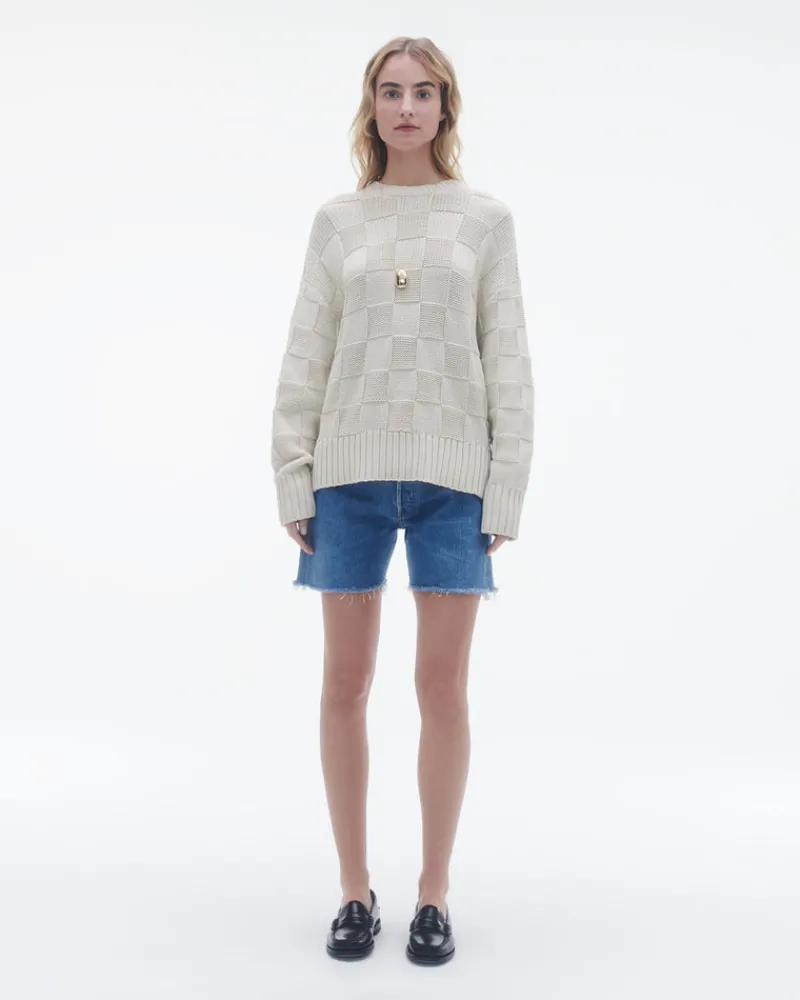 Women Guest In Residenc Tops & Sweaters>Checker Cozy Crew