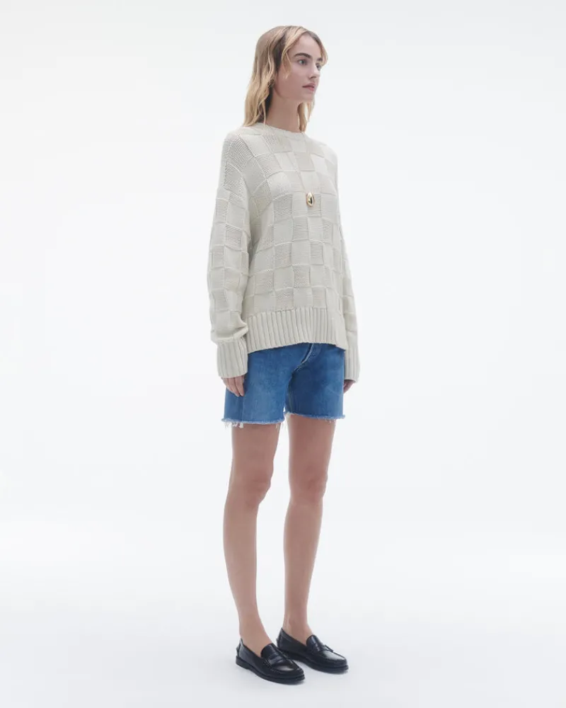 Women Guest In Residenc Tops & Sweaters>Checker Cozy Crew