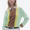 Women Guest In Residenc Tops & Sweaters>Cropped Stripe Rugby