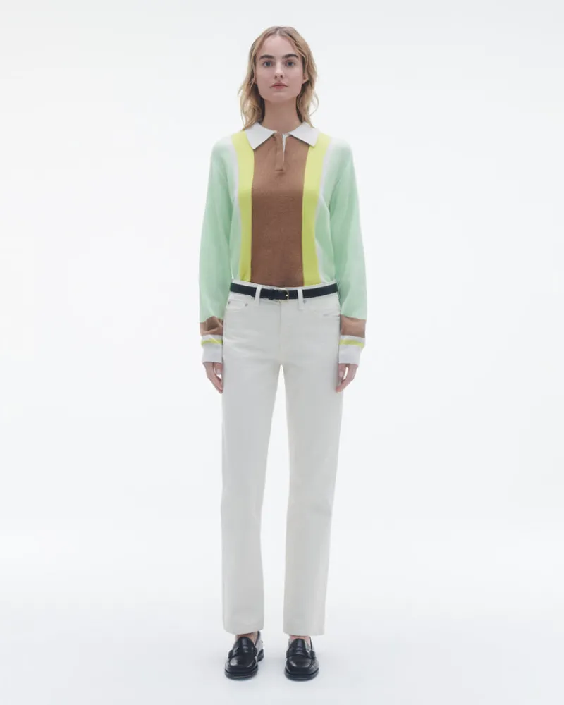Women Guest In Residenc Tops & Sweaters>Cropped Stripe Rugby