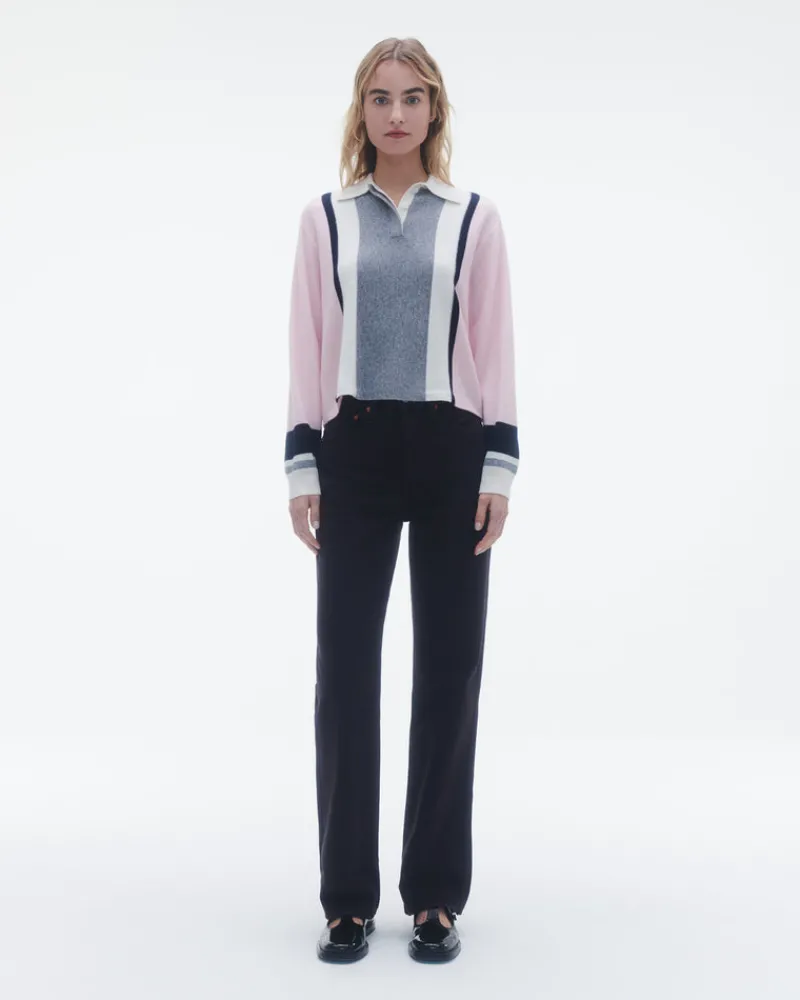 Women Guest In Residenc Tops & Sweaters>Cropped Stripe Rugby