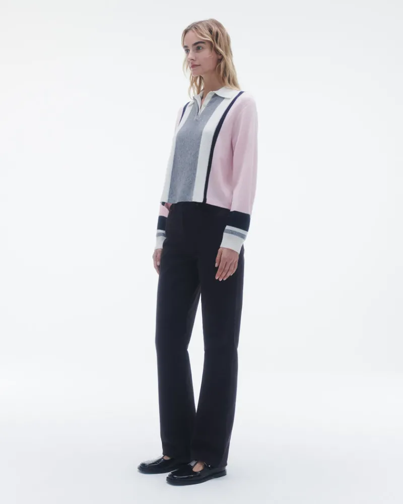 Women Guest In Residenc Tops & Sweaters>Cropped Stripe Rugby