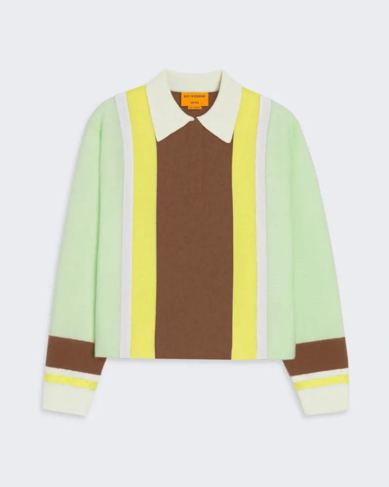 Women Guest In Residenc Tops & Sweaters>Cropped Stripe Rugby