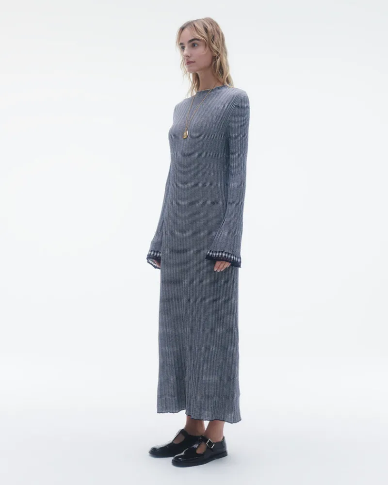 Women Guest In Residenc Dresses & Jumpsuits>Fine Stripe Mockneck Dress