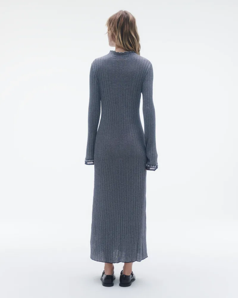 Women Guest In Residenc Dresses & Jumpsuits>Fine Stripe Mockneck Dress