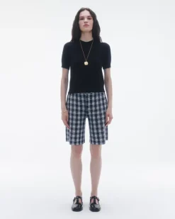 Women Guest In Residenc Bottoms>Gingham Bermuda Short