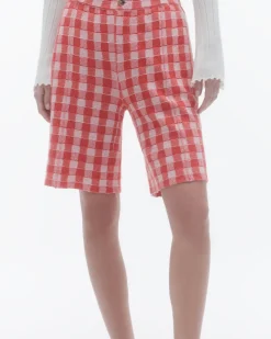Women Guest In Residenc Bottoms>Gingham Bermuda Short