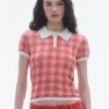 Women Guest In Residenc Tops & Sweaters>Gingham Shrunken Polo