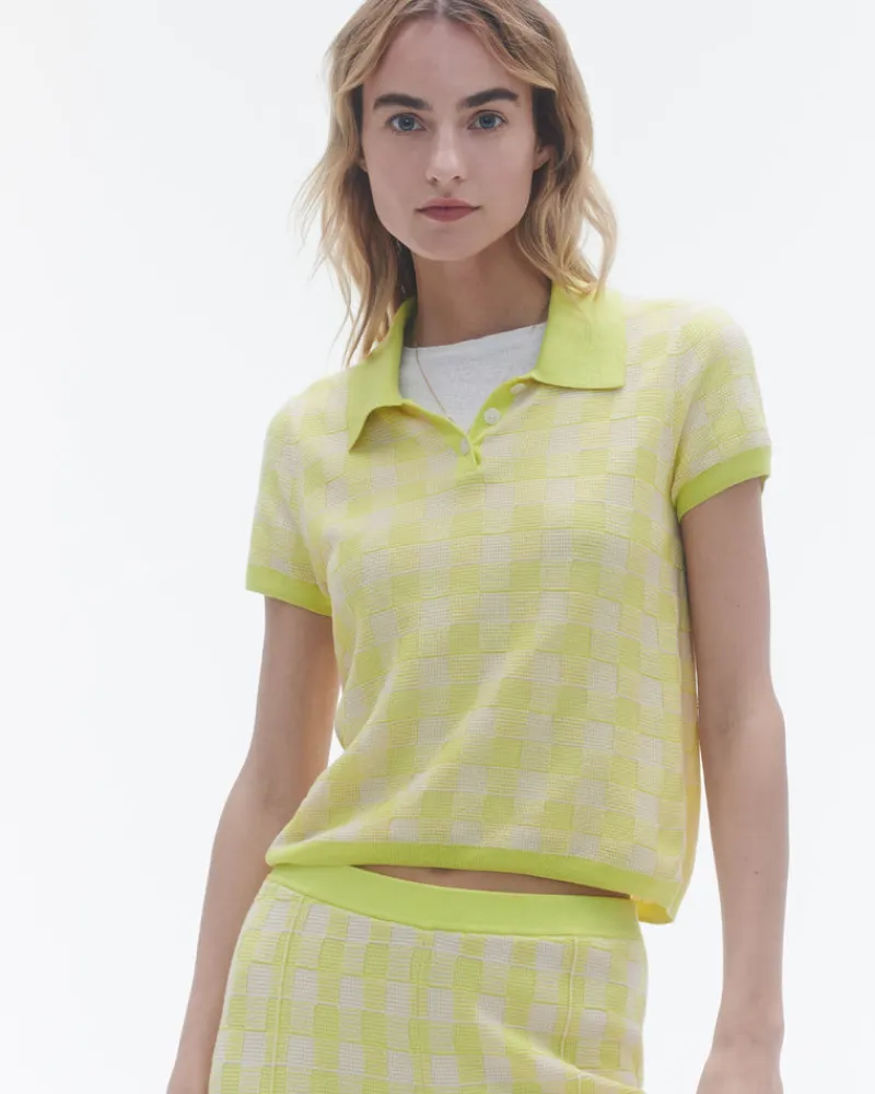 Women Guest In Residenc Tops & Sweaters>Gingham Shrunken Polo
