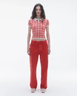Women Guest In Residenc Tops & Sweaters>Gingham Shrunken Polo