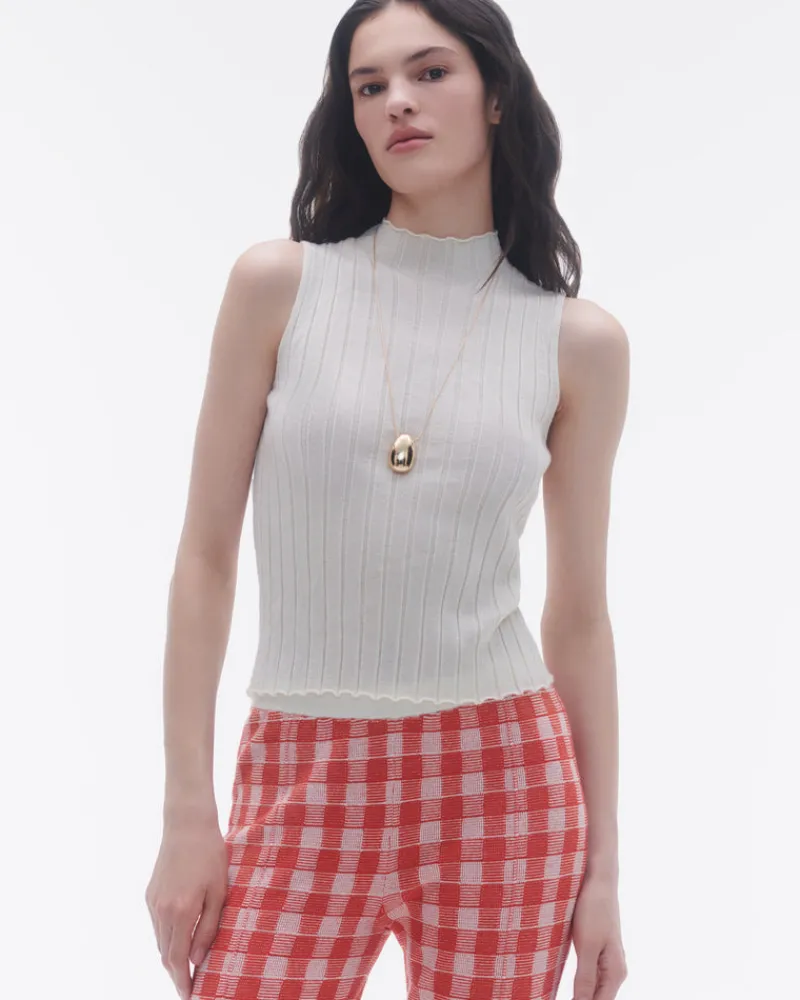 Women Guest In Residenc Tops & Sweaters>Rib Mockneck Shell