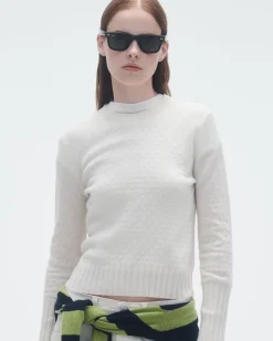 Women Guest In Residenc Tops & Sweaters>Shrunken Pointelle Crew