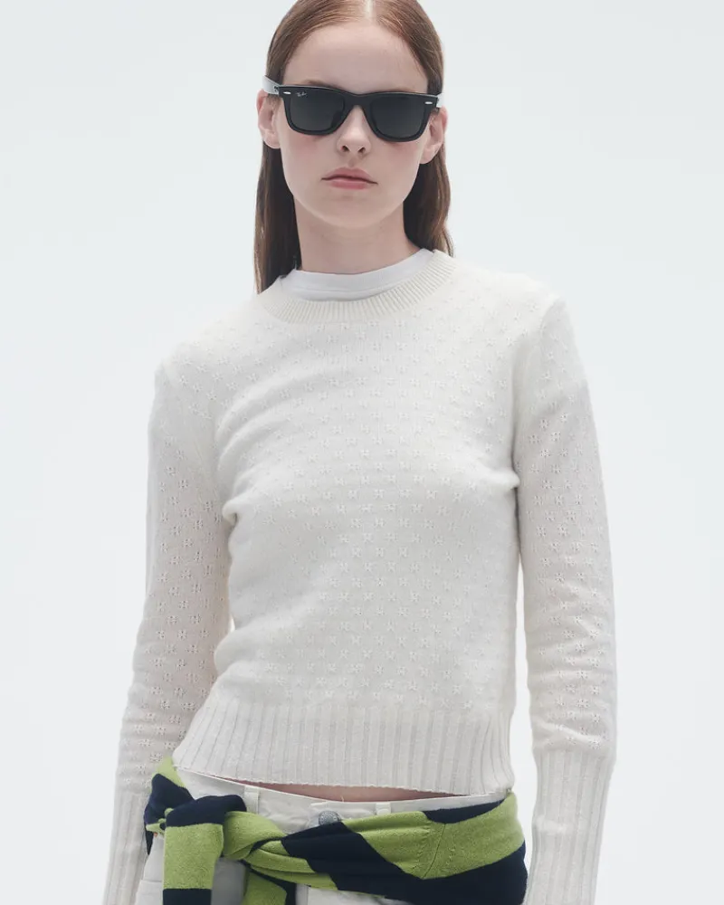 Women Guest In Residenc Tops & Sweaters>Shrunken Pointelle Crew