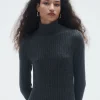 Women Guest In Residenc Dresses & Jumpsuits>Wide Rib Turtleneck Dress In Cashmere