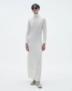 Women Guest In Residenc Dresses & Jumpsuits>Wide Rib Turtleneck Dress In Cashmere